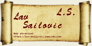 Lav Sailović vizit kartica